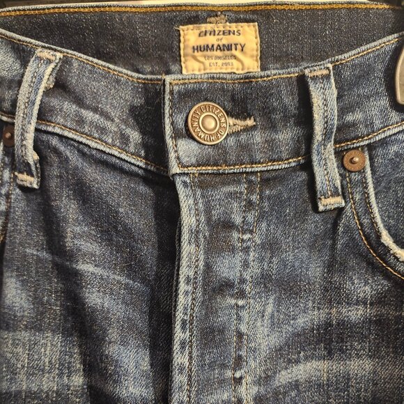 Citizens of Humanity Corey Slouchy Slim Jeans, Distressed Wash, Size 26 - Picture 3 of 3